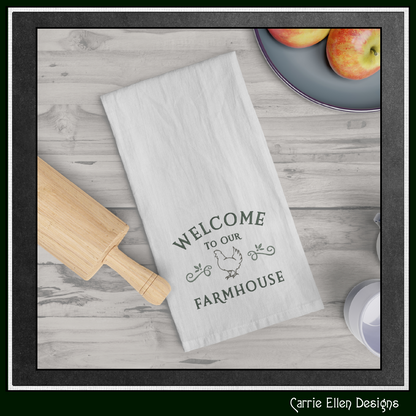 Welcome to our Farmhouse Machine Embroidery Design | Country Home Decor, 6 Sizes (3427)
