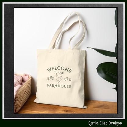 Welcome to our Farmhouse Machine Embroidery Design | Country Home Decor, 6 Sizes (3427)