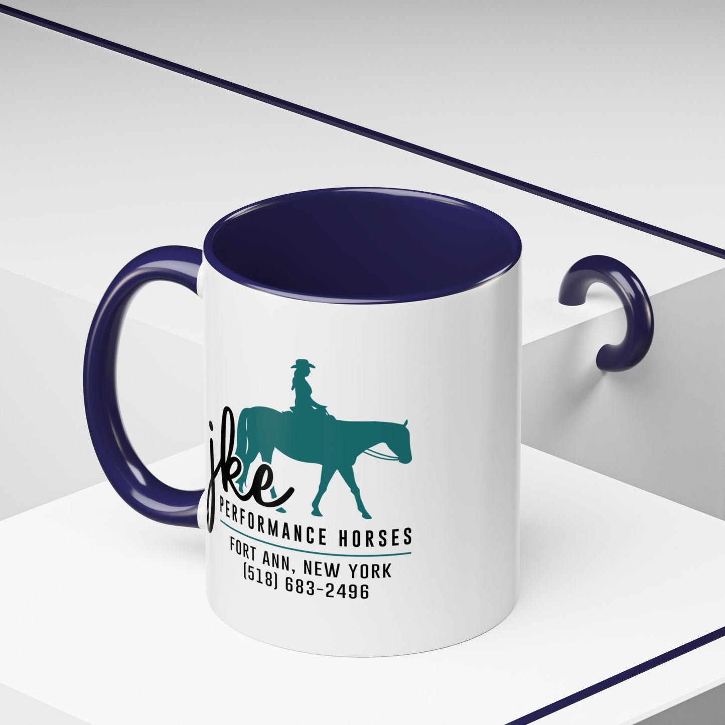JKE Performance Horses Ceramic Color Accent Coffee Mug (3969)