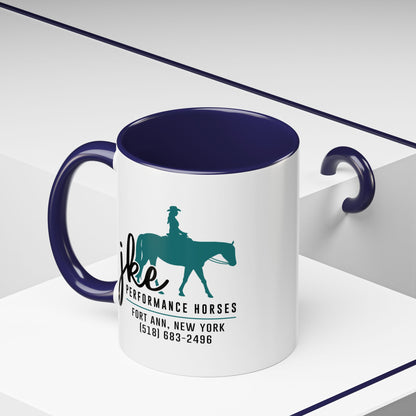 JKE Performance Horses Ceramic Color Accent Coffee Mug (3969)