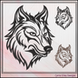 Wolf Head Profile Machine Embroidery Design, Majestic Wildlife Animal Pattern, 6 Sizes (3497)