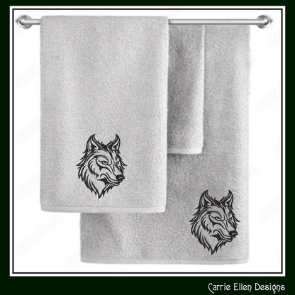 Wolf Head Profile Machine Embroidery Design, Majestic Wildlife Animal Pattern, 6 Sizes (3497)