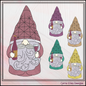 Wine Loving Gnome Machine Embroidery Design – Party Themed Gnome Pattern, 6 Sizes (3517)