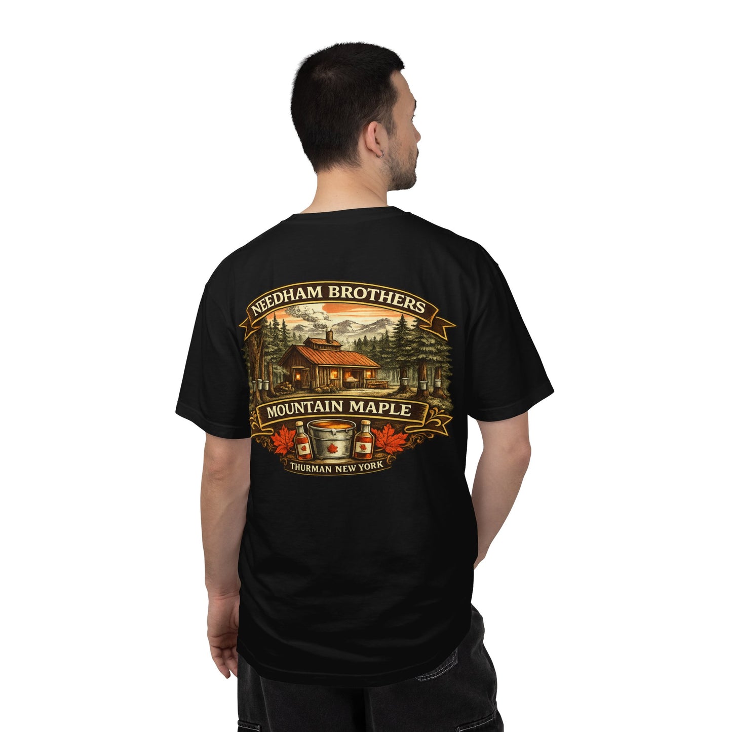 Needham Brothers Mountain Maple Short Sleeve T-Shirt, Comfort Colors Pigment Dyed Tee(3891)