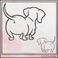Dog Butt Machine Embroidery Design – Funny Dog with Attitude Walking Away Stitch Pattern, 6 Sizes (3531)