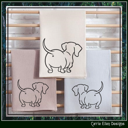 Dog Butt Machine Embroidery Design – Funny Dog with Attitude Walking Away Stitch Pattern, 6 Sizes (3531)