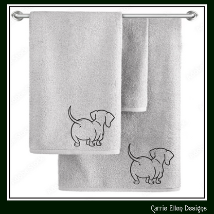 Dog Butt Machine Embroidery Design – Funny Dog with Attitude Walking Away Stitch Pattern, 6 Sizes (3531)