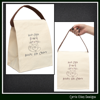 Keep Calm, Accept The Crazy Machine Embroidery Design – Funny Quote Pattern, 6 Sizes (3548)