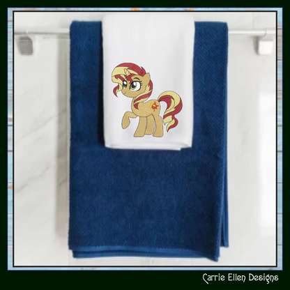 MLP Sunset Shimmer Machine Embroidery Design | My Little Pony Inspired Character, 6 Sizes (3557)
