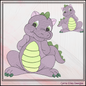 MLP Spike Machine Embroidery Design | My Little Pony Inspired Dragon Character, 6 Sizes (3561)