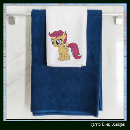 MLP Scootaloo Machine Embroidery Design | My Little Pony Inspired Classic Character, 6 Sizes (3568)