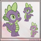 MLP Spike Machine Embroidery Design | My Little Pony Inspired Dragon Character, 6 Sizes (3572)