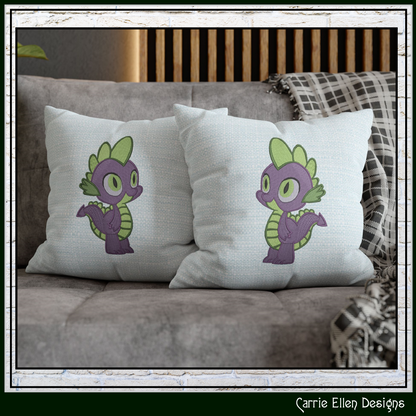 MLP Spike Machine Embroidery Design | My Little Pony Inspired Dragon Character, 6 Sizes (3572)