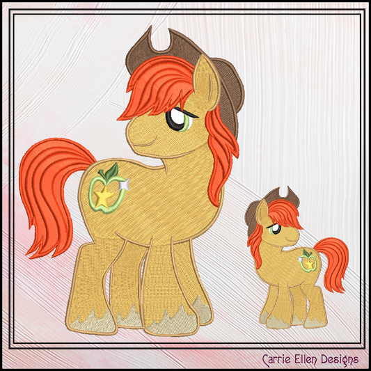 MLP Bright Mac Machine Embroidery Design | My Little Pony Inspired Classic Character, 6 Sizes (3576)