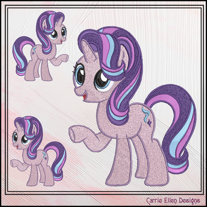 MLP Starlight Glimmer Machine Embroidery Design | My Little Pony Inspired Classic Character, 6 Sizes (3595)