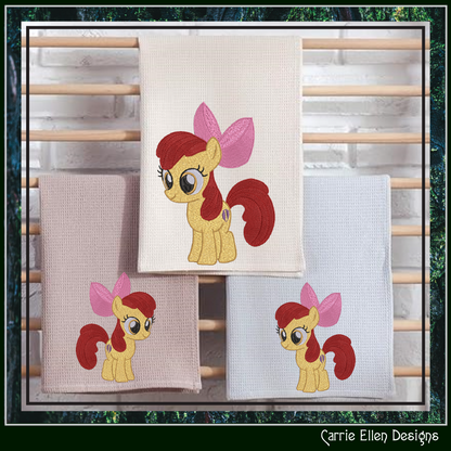 MLP Apple Bloom Machine Embroidery Design | My Little Pony Inspired Classic Character, 6 Sizes (3597)