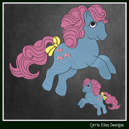 MLP Bow Tie Machine Embroidery Design | My Little Pony Inspired Classic Character, 6 Sizes (3602)
