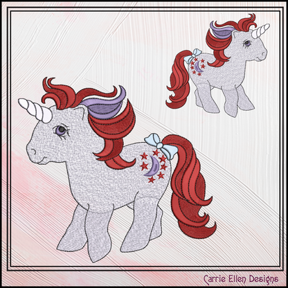 MLP Moon Dancer Machine Embroidery Design | My Little Pony Inspired Classic Character, 6 Sizes (3608)