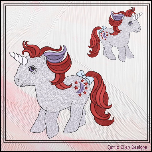 MLP Moon Dancer Machine Embroidery Design | My Little Pony Inspired Classic Character, 6 Sizes (3608)