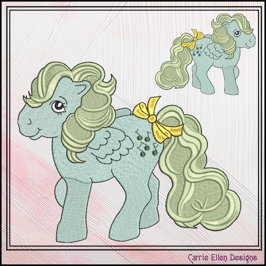 MLP Medley Machine Embroidery Design | My Little Pony Inspired Classic Character, 6 Sizes (3612)