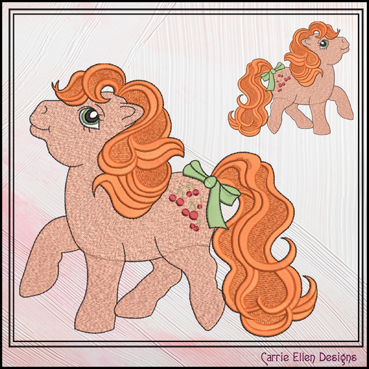 MLP Cherries Jubilee Machine Embroidery Design | My Little Pony Inspired Classic Character, 6 Sizes (3614)