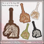 Artistic Horse Head In The Hoop Key Fob Machine Embroidery Design | Equestrian ITH Keychain | Horse Lover Gift (3647)
