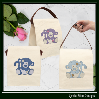 Blue Nose Monkey Embroidery Design | Cute Plush Monkey Machine Embroidery Pattern | 6 Sizes (3649)