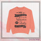 Tolerance of Idiots Snarky Quote Garment-Dyed Sweatshirt, Comfort Colors Adult Humor Printed Sweatshirt (P6005)