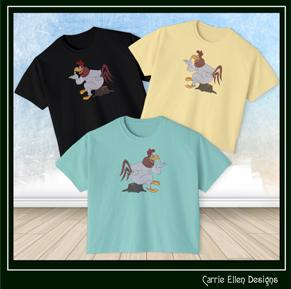 Cartoon Rooster Sitting on a Stump Machine Embroidery Design | Foghorn Leghorn Inspired, 6 Sizes (3676)