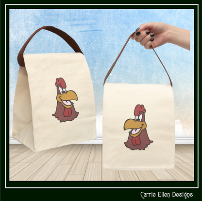 Cartoon Rooster Profile Head Machine Embroidery Design | Foghorn Leghorn Inspired Farm Animal Pattern, 6 Sizes (3677)