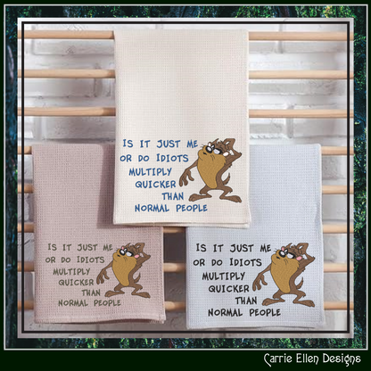Idiots Multiply Quicker than Normal People – Snarky Machine Embroidery Design Saying, 6 Sizes (3684)