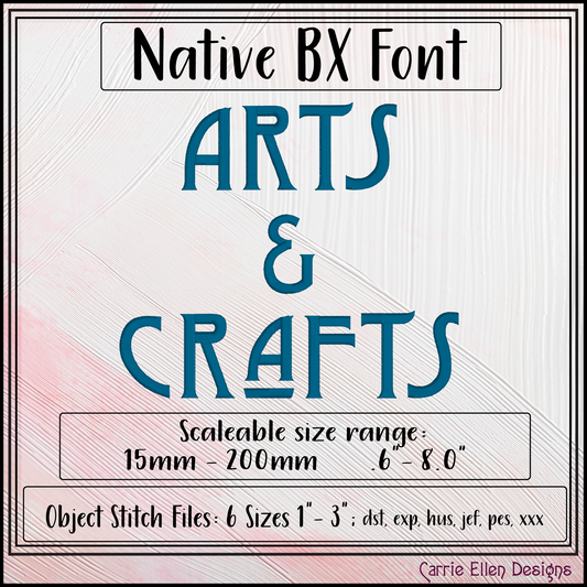 ArtCraft BX Fonts and Lettering Stitch Files, Modern Block Alphabet Machine Embroidery (3700)