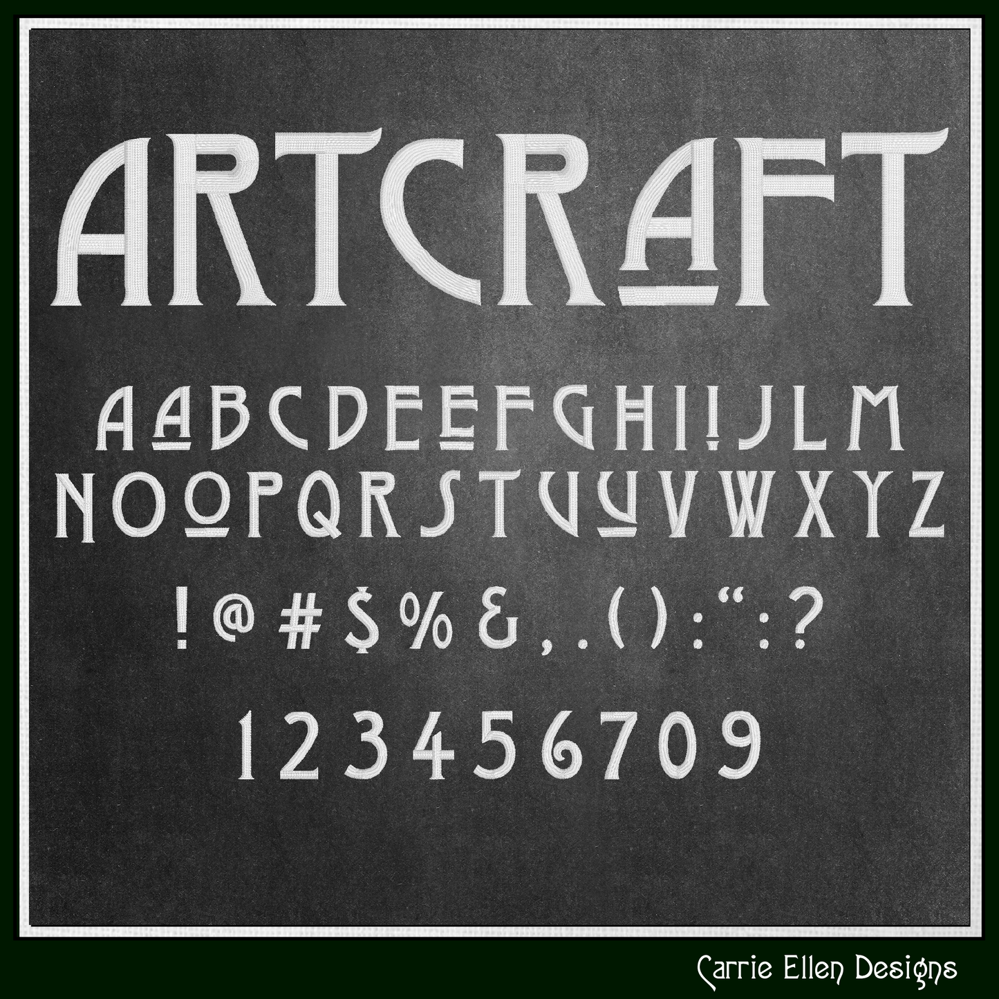 ArtCraft BX Fonts and Lettering Stitch Files, Modern Block Alphabet Machine Embroidery (3700)