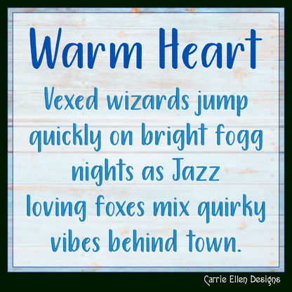Warm Heart BX Fonts and Lettering Stitch Files, Casual Handwritten Block Alphabet Machine Embroidery (3703)
