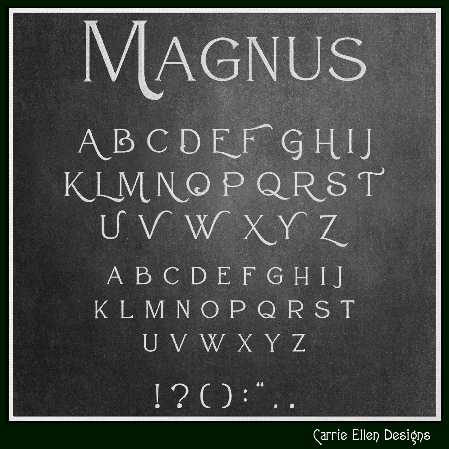 Magnus BX Fonts and Lettering Stitch Files, Classic Serif Block Alphabet Machine Embroidery (3705)