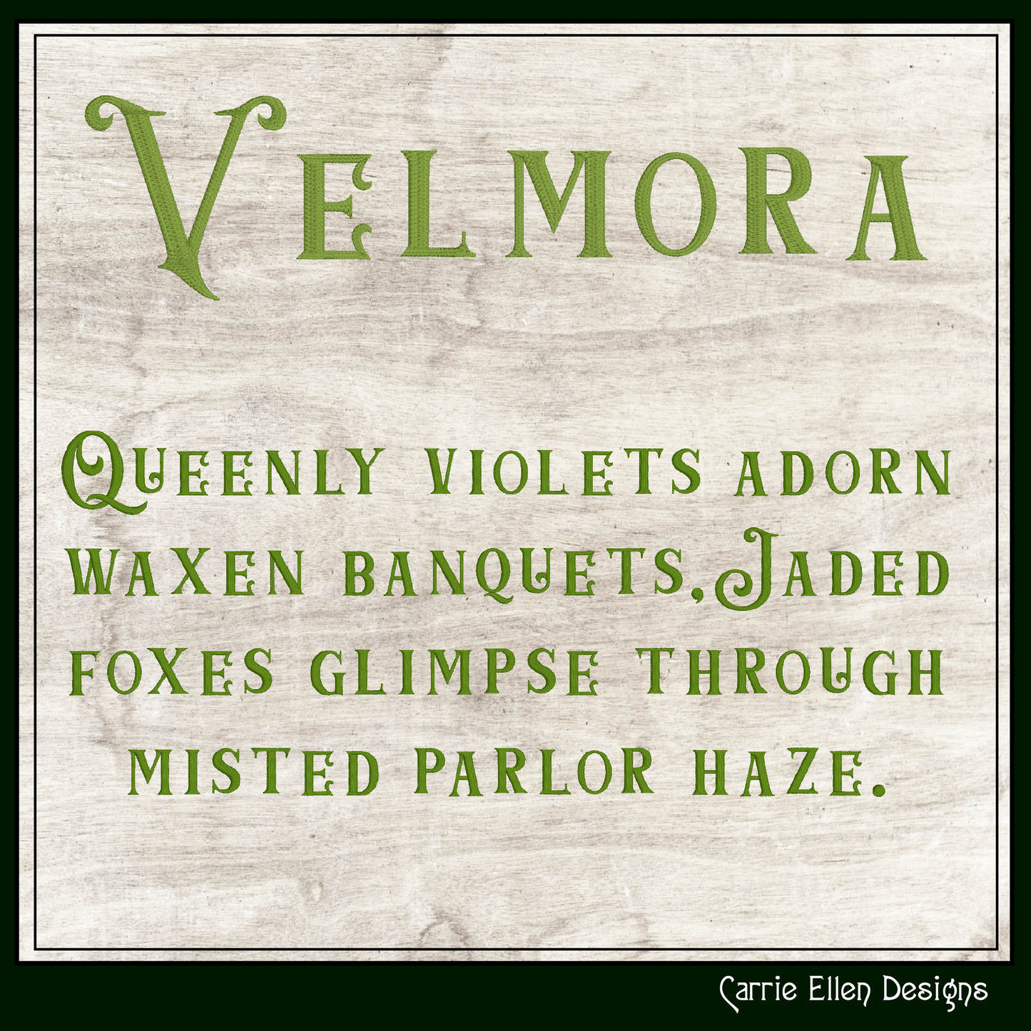 Velmora BX Fonts and Lettering Stitch Files, Victorian Deco Alphabet Machine Embroidery (3708)