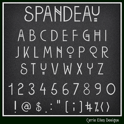 Spandeau BX Fonts and Lettering Stitch Files, Geometric Modern Block Alphabet Machine Embroidery (3715)