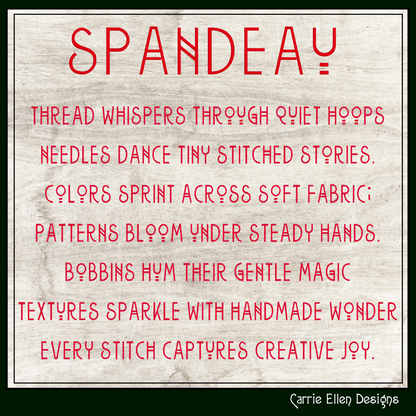 Spandeau BX Fonts and Lettering Stitch Files, Geometric Modern Block Alphabet Machine Embroidery (3715)