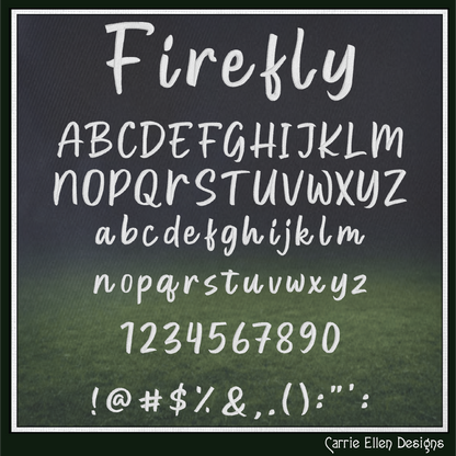 Firefly BX Fonts and Lettering Stitch Files, Handwritten Script Alphabet Machine Embroidery (3717)