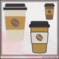 To Go Coffee Cup Machine Embroidery Design | Fun Coffee Lovers Stitch Pattern (3780)