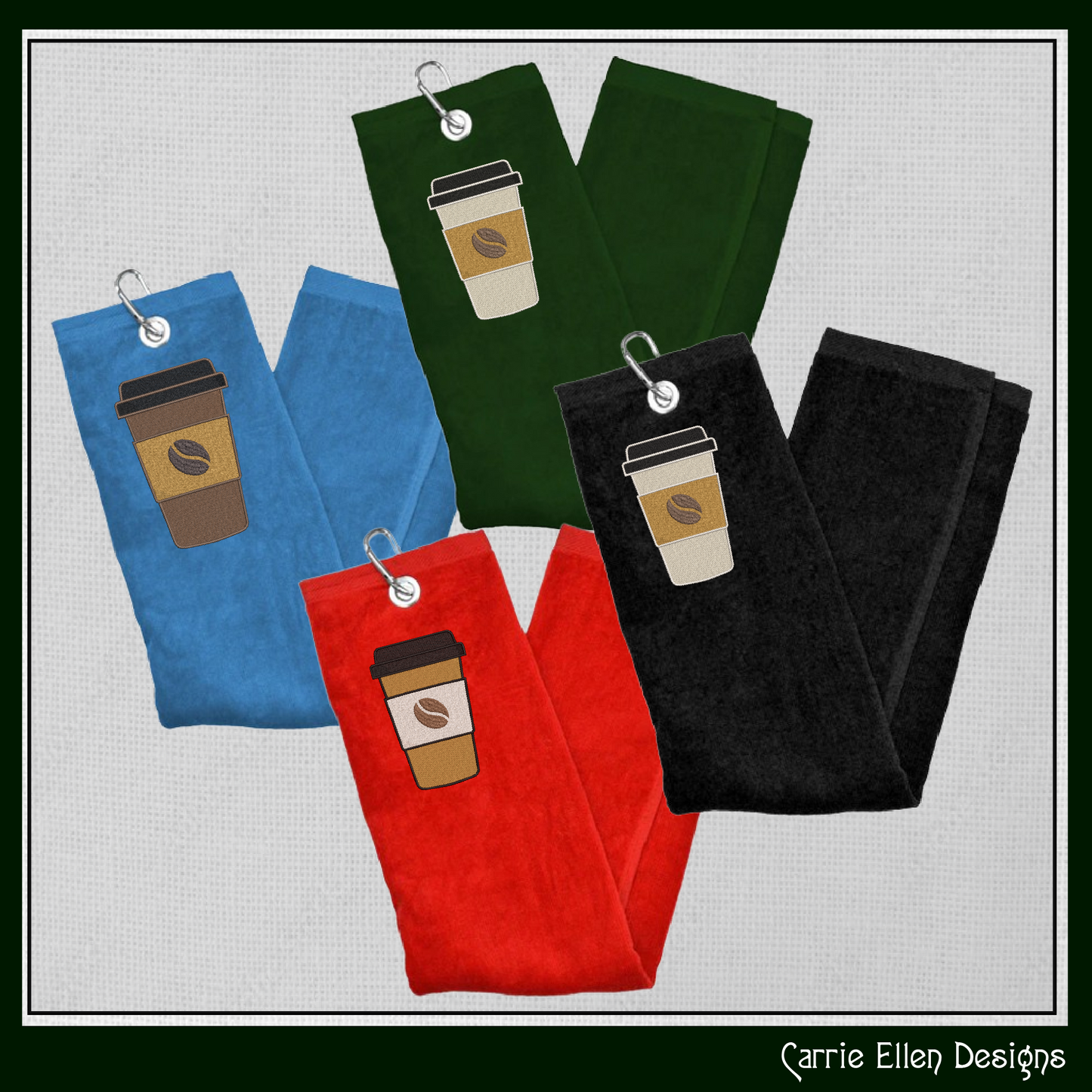 To Go Coffee Cup Machine Embroidery Design | Fun Coffee Lovers Stitch Pattern (3780)