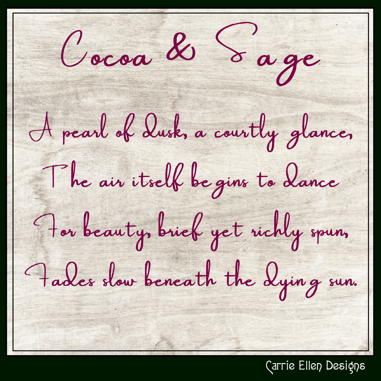 Cocoa and Sage BX Fonts and Lettering Stitch Files, Handwritten Script Alphabet Machine Embroidery (3739)