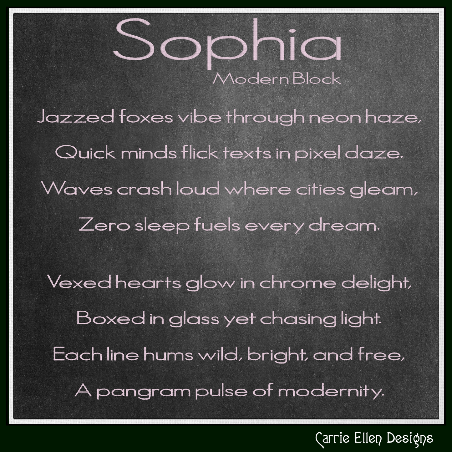 Sophia BX Fonts and Lettering Stitch Files, Modern Block Alphabet Machine Embroidery (3747)