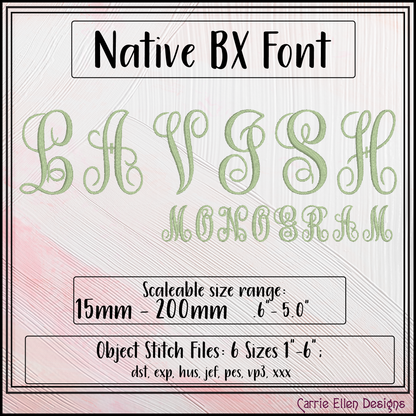 Lavish Monogram BX Fonts and Lettering Stitch Files, Fancy Alphabet Machine Embroidery (3748)
