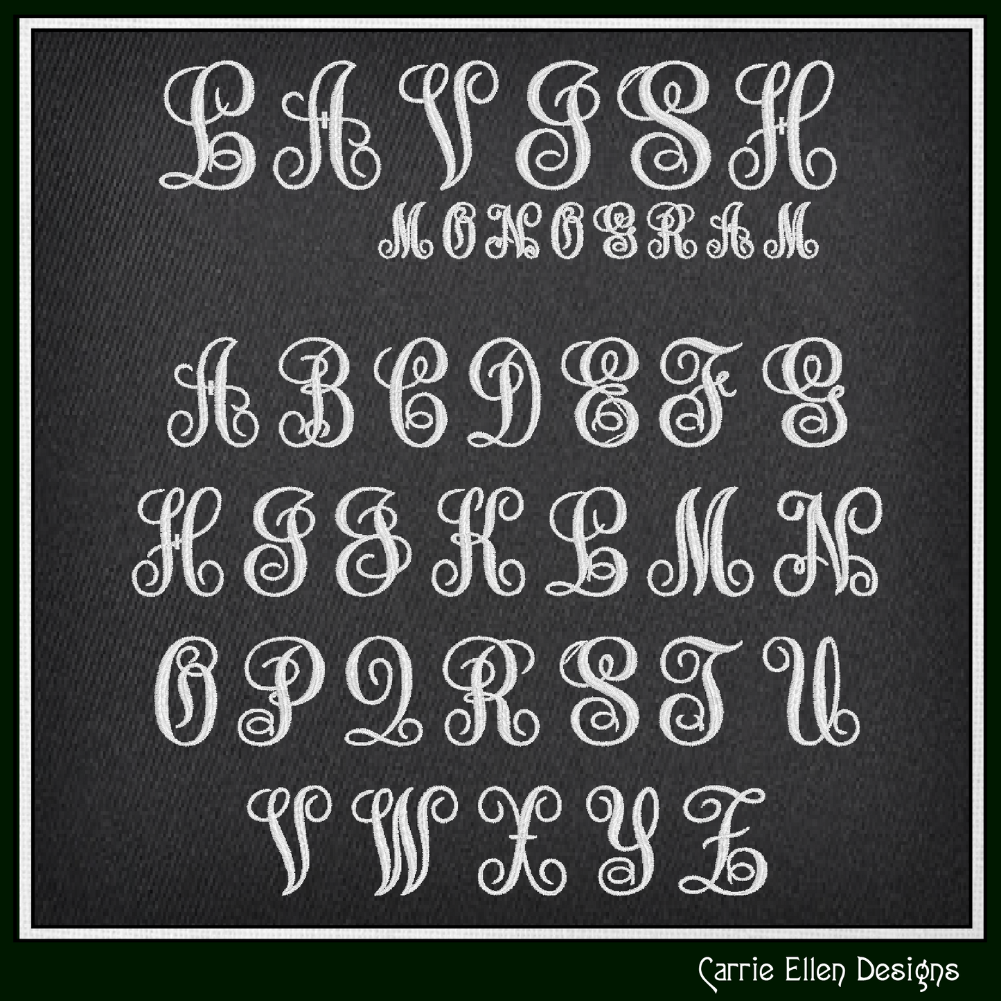 Lavish Monogram BX Fonts and Lettering Stitch Files, Fancy Alphabet Machine Embroidery (3748)