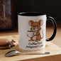 Coffee First, Judgment Later Accent Coffee Mug — Funny Sarcastic Mouse Design 11/15 oz (3860)
