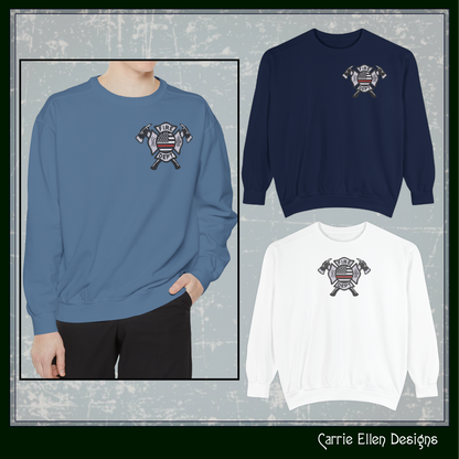Fire Department Thin Red Line Embroidery Design | Tribute to Fallen Heroes Stitch Pattern (3772)