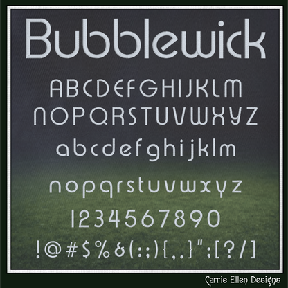 Bubblewick BX Fonts and Lettering Stitch Files, Sleek Curved Block Alphabet Machine Embroidery (3776)
