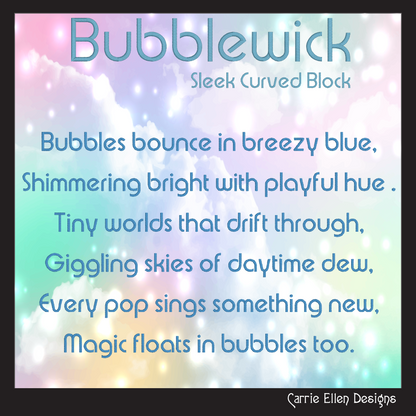 Bubblewick BX Fonts and Lettering Stitch Files, Sleek Curved Block Alphabet Machine Embroidery (3776)