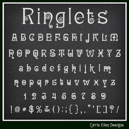 Ringlets Decorative Serif BX Fonts and Lettering Stitch Files, Alphabet Machine Embroidery (3781)